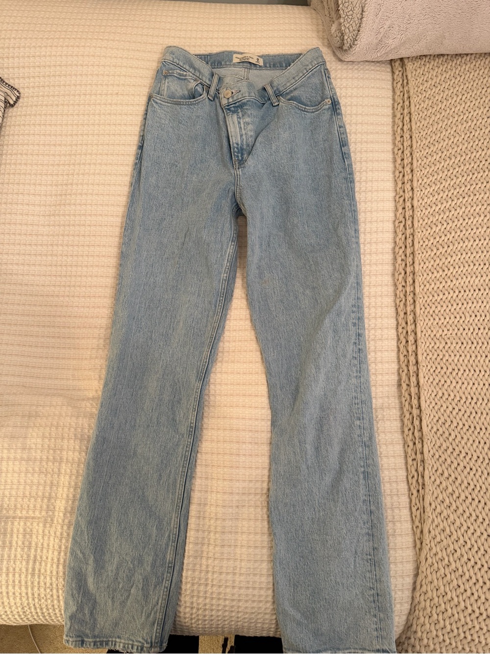 Abercrombie & Fitch Light Wash Straight-Leg Jeans